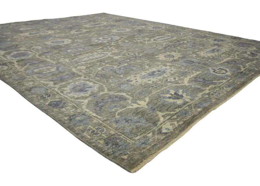 6'10" x 8'7" Gray Turkish Oushak Rug - Esmaili Rugs & Antiques - Gray