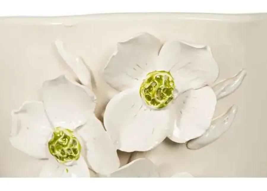 12" Dogwood Vase - White - Bradburn Home - Handcrafted