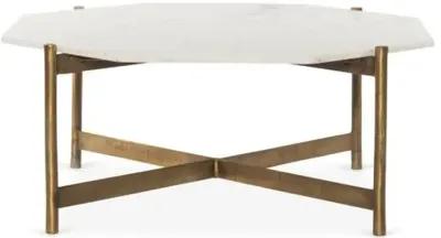 Adi Coffee Table - White Marble/Brass