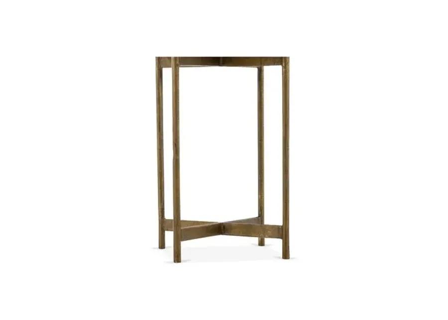 Adi Side Table - White Marble/Brass