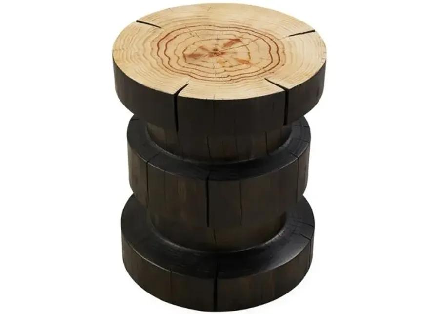 Monique End Table - Black Pine - Brown