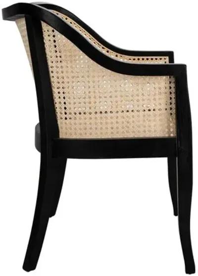 Michela Armchair - Black/Natural - Beige