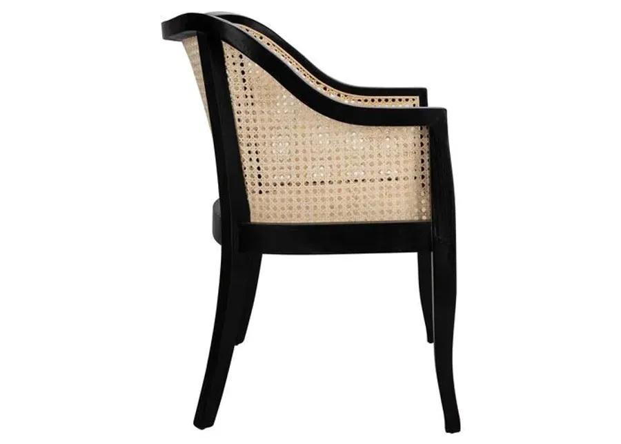 Michela Armchair - Black/Natural - Beige