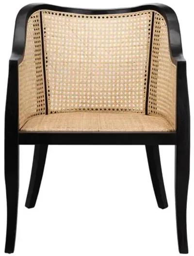 Michela Armchair - Black/Natural - Beige