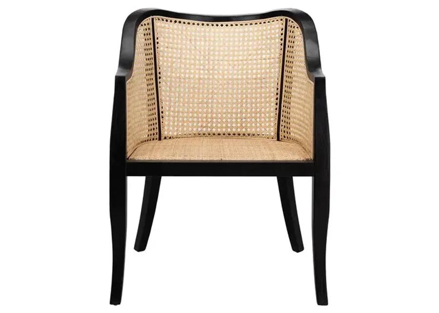 Michela Armchair - Black/Natural - Beige