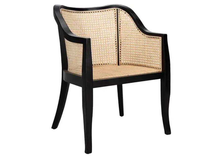 Michela Armchair - Black/Natural - Beige