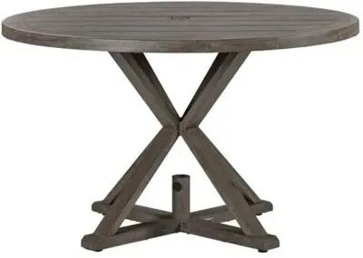 Mystic Harbor Outdoor 48" Dining Table - French Grey - Lane Venture