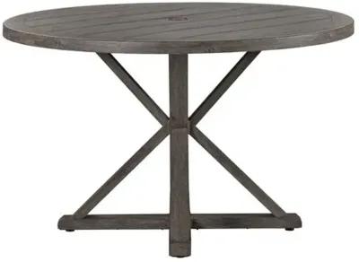 Mystic Harbor Outdoor 48" Dining Table - French Grey - Lane Venture