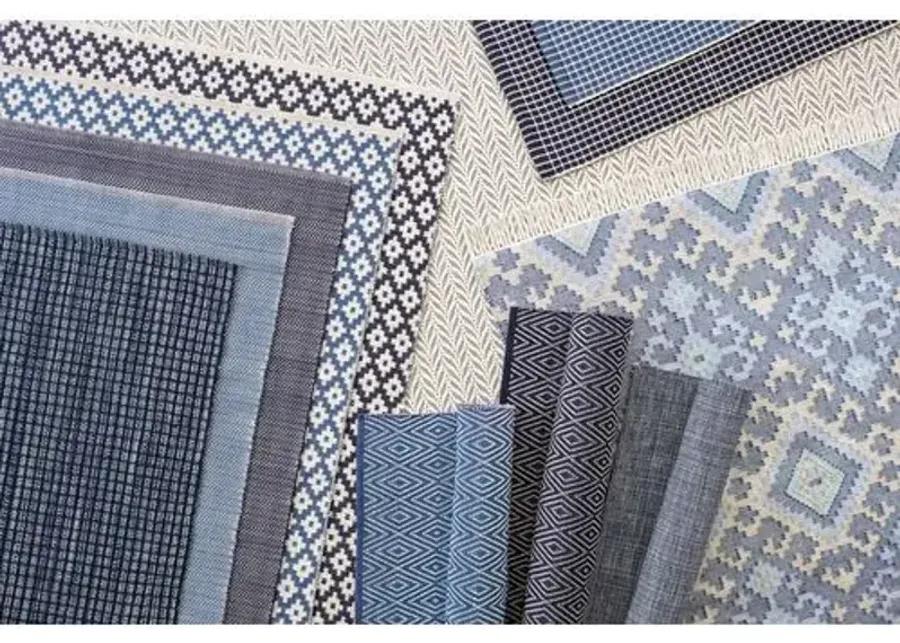 Diamond Indoor/Outdoor Rug - DASH & ALBERT - Blue - Blue