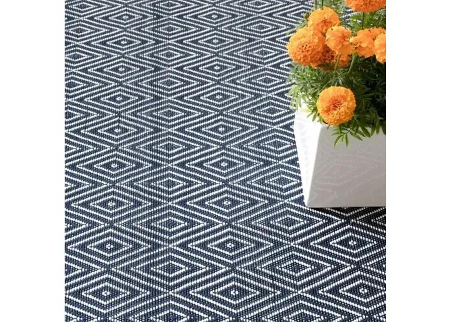 Diamond Indoor/Outdoor Rug - DASH & ALBERT - Blue - Blue