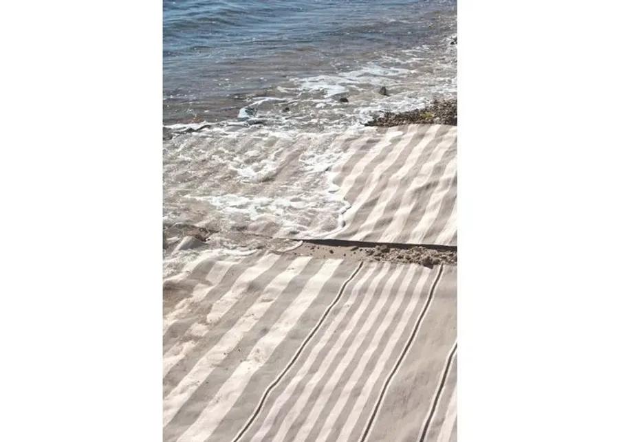 Catamaran Indoor/Outdoor Rug - Black/Ivory - DASH & ALBERT - Beige - Beige