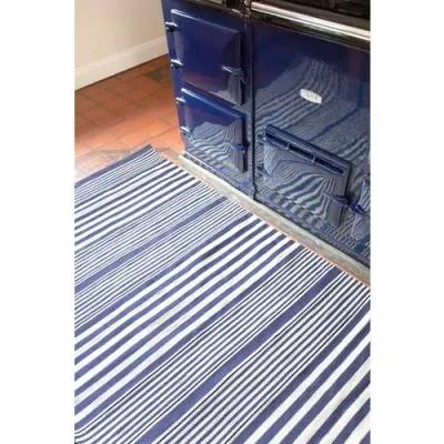 Rugby Stripe Indoor/Outdoor Rug - DASH & ALBERT - Blue - Blue