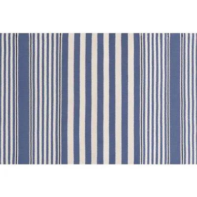 Rugby Stripe Indoor/Outdoor Rug - DASH & ALBERT - Blue - Blue