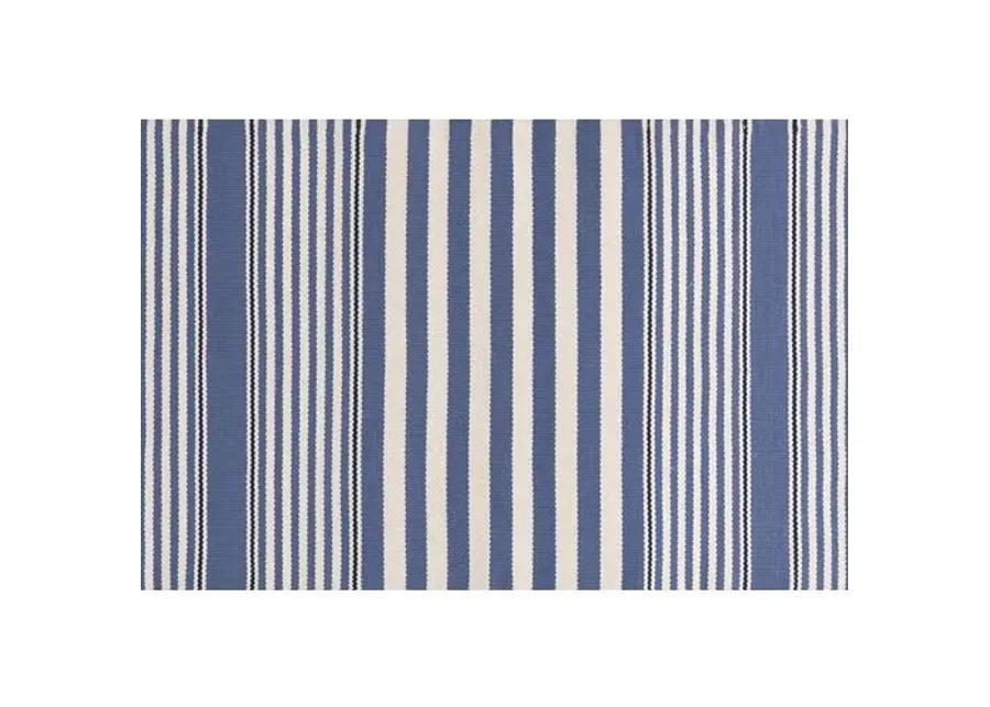 Rugby Stripe Indoor/Outdoor Rug - DASH & ALBERT - Blue - Blue