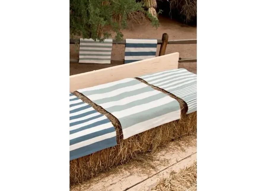 Rugby Stripe Indoor/Outdoor Rug - DASH & ALBERT - Blue - Blue