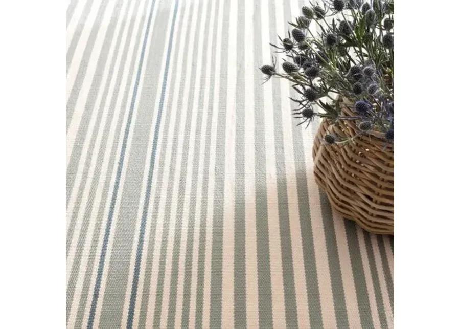 Rugby Stripe Indoor/Outdoor Rug - DASH & ALBERT - Blue - Blue