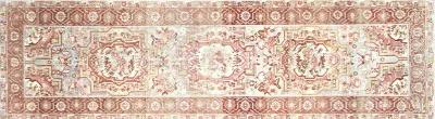 1920s Persian Malayer Runner - 3'7" x 13' - Nalbandian - Beige