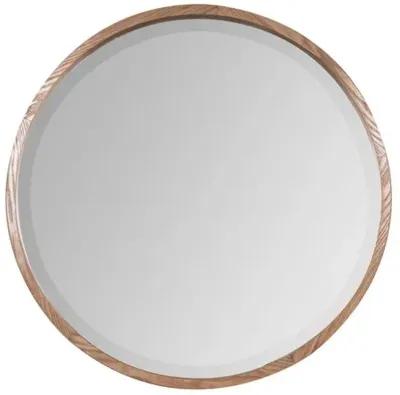 Dana 36" Round Wall Mirror - Natural Light Wood