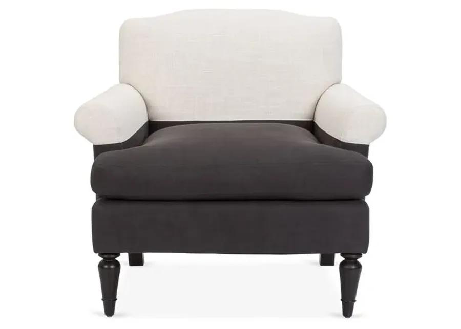 Eastwood Club Chair - Charcoal/Oatmeal - Kim Salmela - Hancrafted in the USA