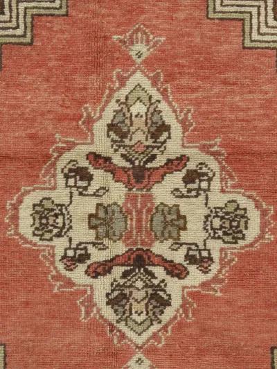 Turkish Oushak Rug 3'4 x 5'2 - Red - Red