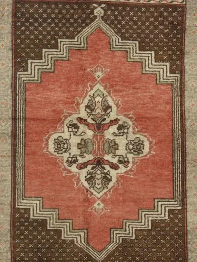 Turkish Oushak Rug 3'4 x 5'2 - Red - Red