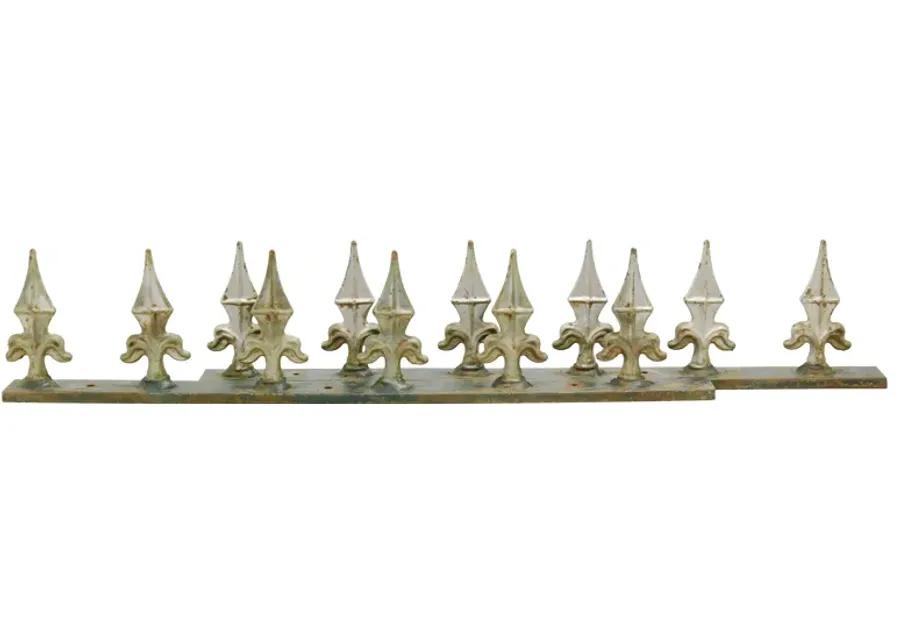 Cast Iron Fleur-de-Lis Fence Spikes - Pr - New England Mercantile - Gold