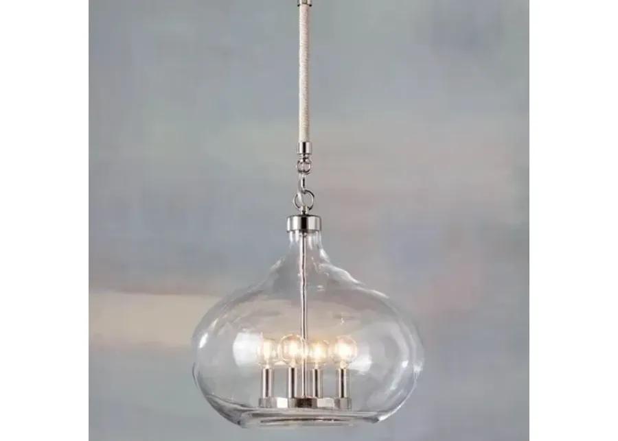 Coastal Living Dover Chandelier - Polished Nickel - Regina Andrew - Clear