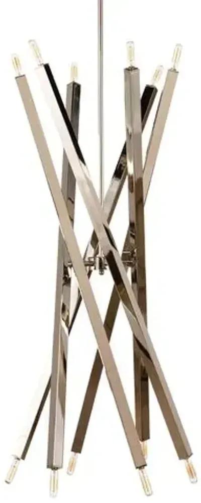 Viper Chandelier - Polished Nickel - Regina Andrew - Silver