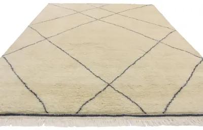 Moroccan Style Rug - 6'1 x 8'8 - Esmaili Rugs & Antiques - beige - beige