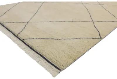 Moroccan Style Rug - 6'1 x 8'8 - Esmaili Rugs & Antiques - beige - beige