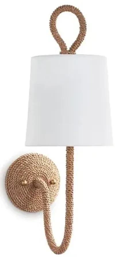 Coastal Living Bimini Sconce - Natural Rattan - Regina Andrew - Beige