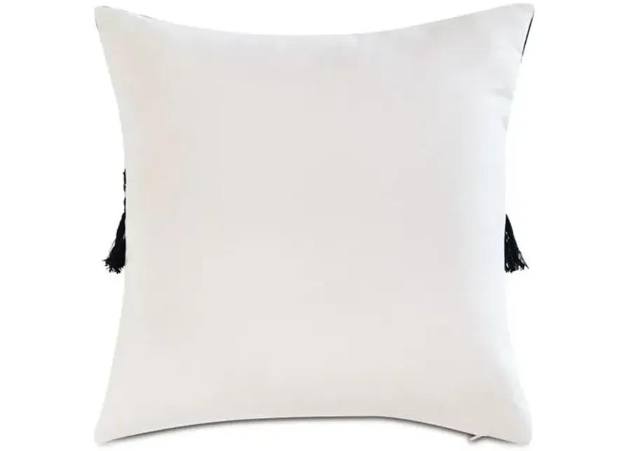 Mila 20x20 Outdoor Pillow - Black/Sand