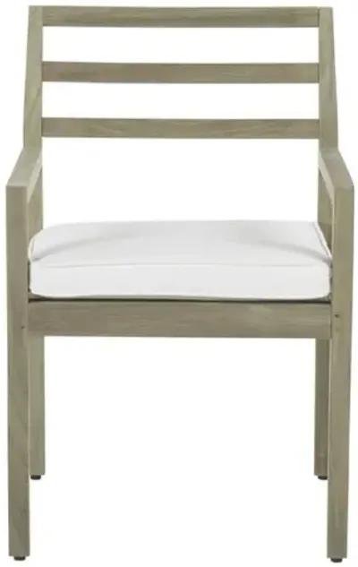 Santa Barbara Outdoor Armchair - Oyster Teak - Summer Classics - White