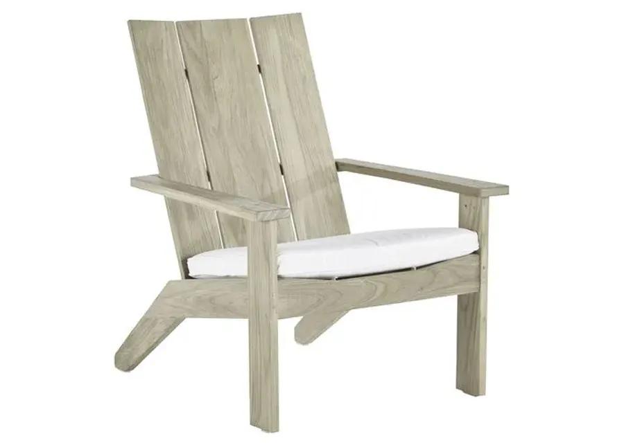 Ashland Outdoor Adirondack Chair - Oyster Teak - Summer Classics - White