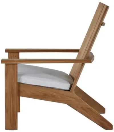 Ashland Outdoor Adirondack Chair - Natural Teak - Summer Classics - White