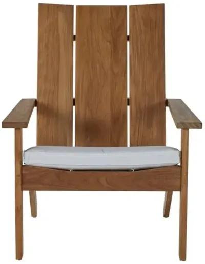 Ashland Outdoor Adirondack Chair - Natural Teak - Summer Classics - White