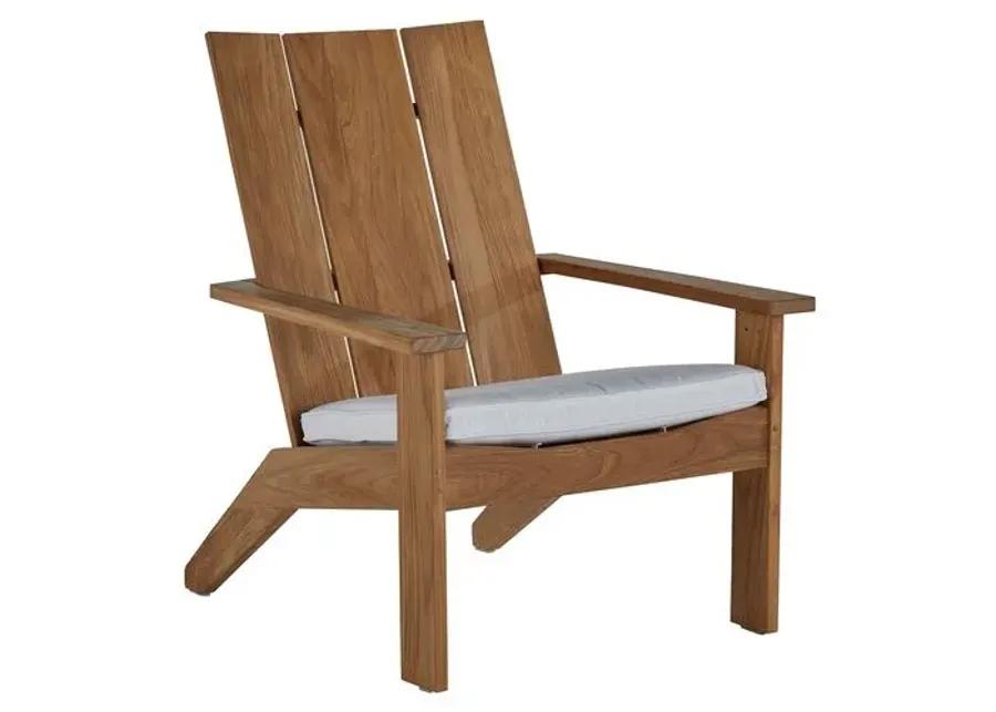 Ashland Outdoor Adirondack Chair - Natural Teak - Summer Classics - White