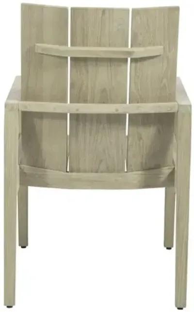 Ashland Outdoor Armchair - Oyster Teak - Summer Classics - White