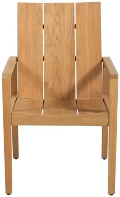 Ashland Outdoor Armchair - Natural Teak - Summer Classics - White