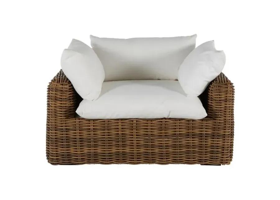 Montecito Outdoor Lounge Chair - Raffia - Summer Classics - White