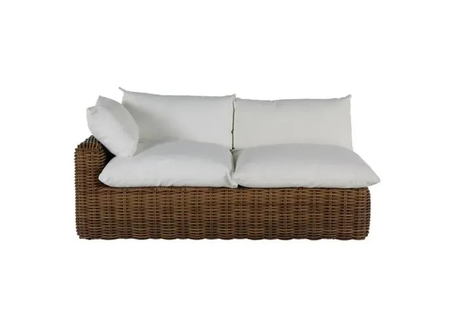 Montecito Left-Arm Outdoor Chaise - Raffia - Summer Classics - White - Comfortable, Sturdy, Stylish