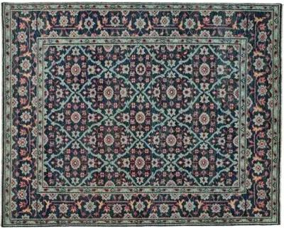 Salena Hand-Knotted Rug - Navy - Blue - Blue