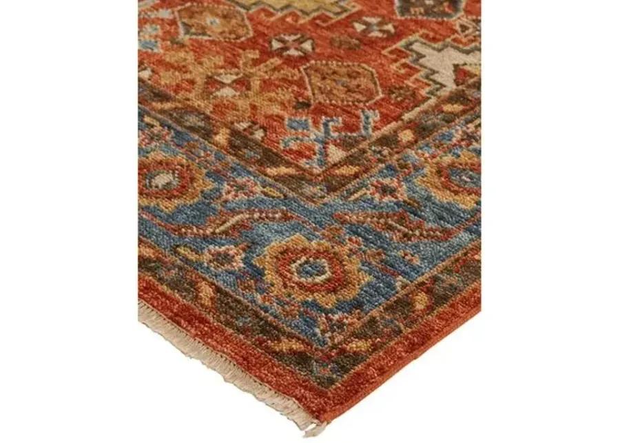 Malina Rug - Orange/Blue - Orange