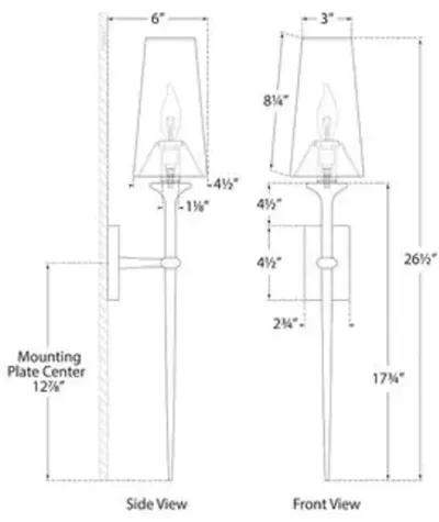 Visual Comfort - Iberia Sconce - Burnished Silver Leaf