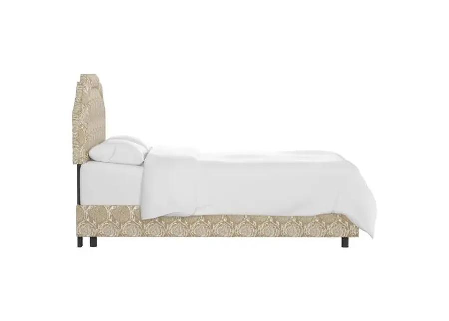 Lola Bed - Ranjit Floral - Handcrafted - Beige