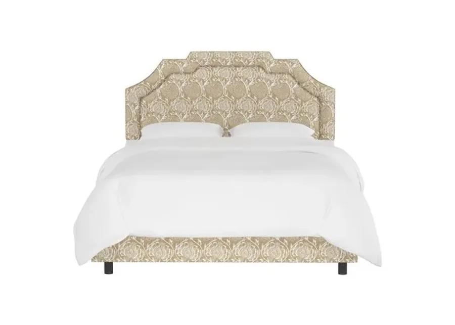 Lola Bed - Ranjit Floral - Handcrafted - Beige