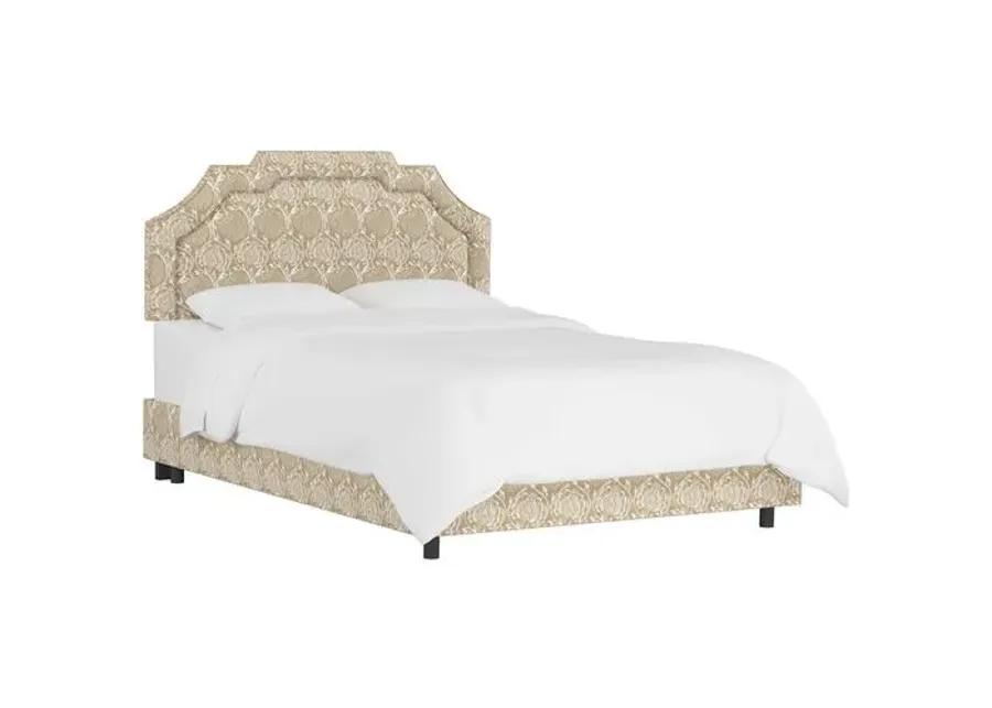 Lola Bed - Ranjit Floral - Handcrafted - Beige