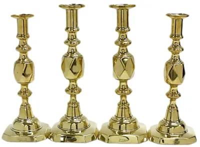 Pr King & Queen of Diamonds Candlesticks - Rose Victoria - Gold