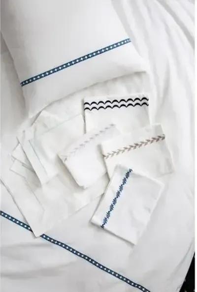 Rosemary Sheet Set - Blue, 300 Thread Count, Egyptian Cotton Sateen, Soft and Luxurious