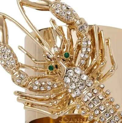 Set of 2 Sparkle Lobster Napkin Rings - Gold - Joanna Buchanan